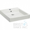 BV111 ABOVE COUNTER VITREOUS CHINA SQUARE VESSEL BATHROOM SINK